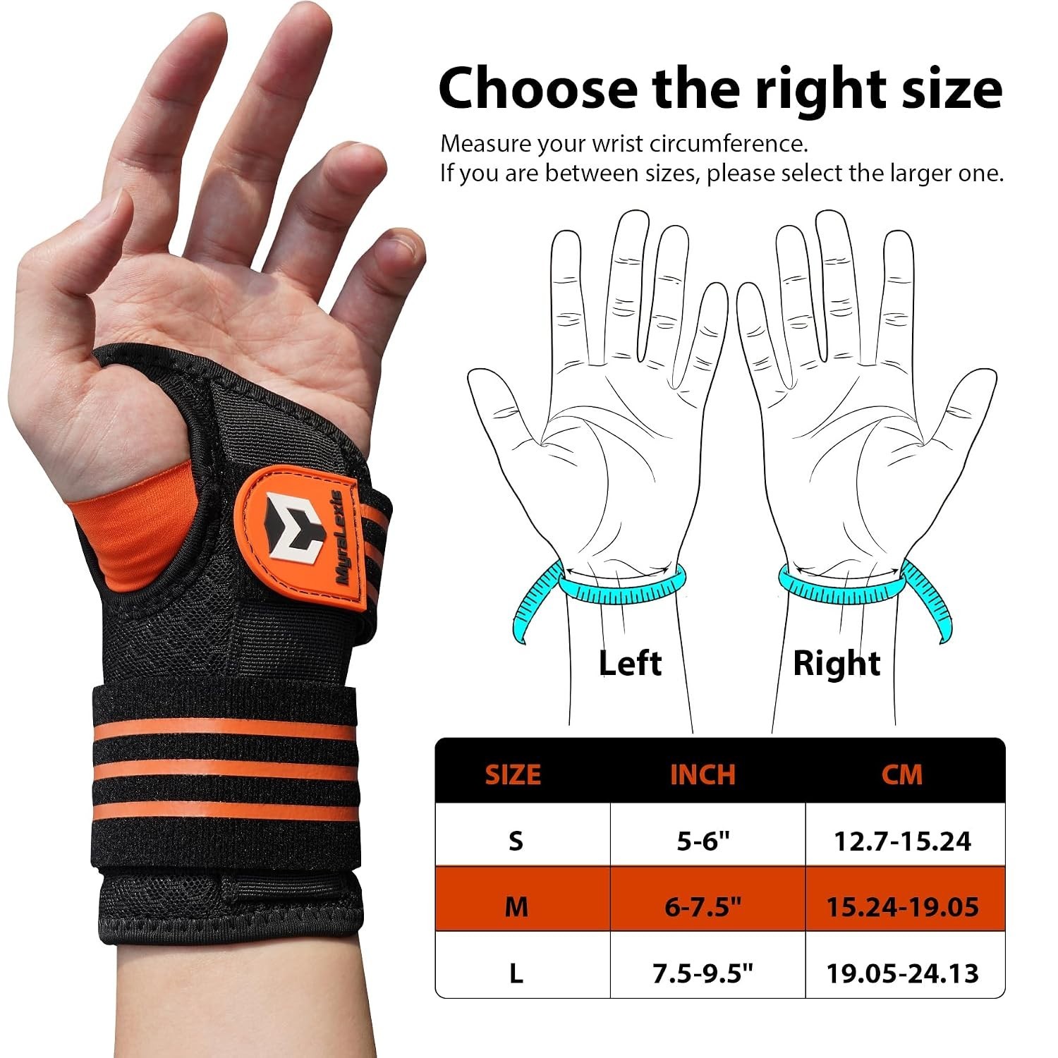 2PK Wrist Brace for Carpal Tunnel – Adjustable Night Support Brace with Splints