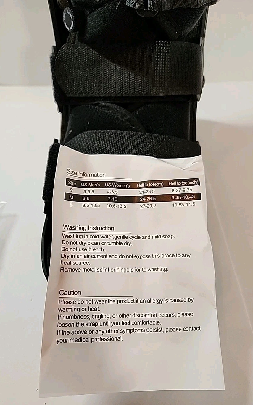 Air Walking Boot Fractured Ankle Support Short Size MEDIUM Foot Brace L or R