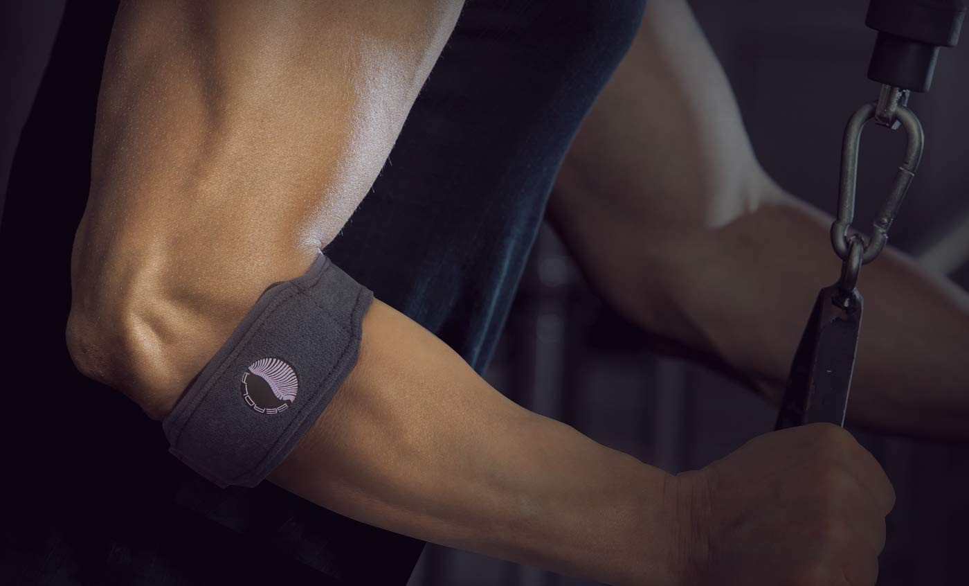 Elbow Brace for Pain Relief, Inflammation & Tendonitis – Gel Arc Support for Ten