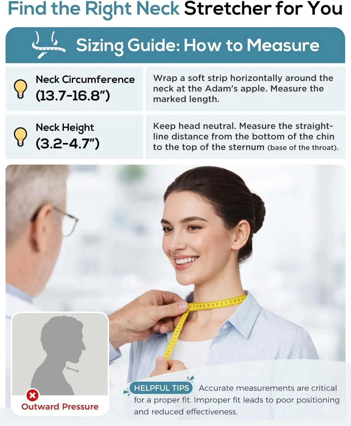 Cervical Neck Traction Device: Neck Stretcher for Cervical Pain Relief, Electric
