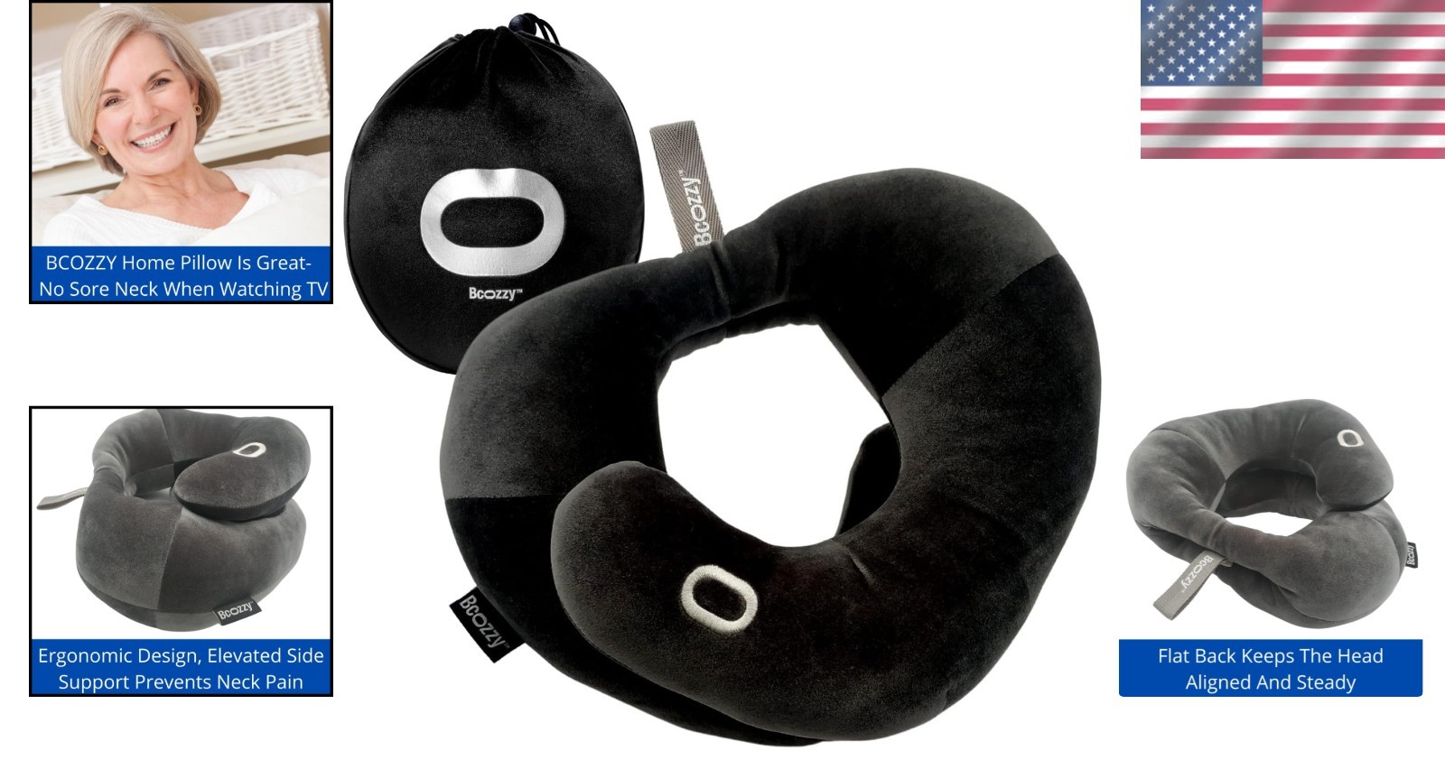 Patented Travel Neck Pillow with Double Support – Adjustable & Washable Comfort
