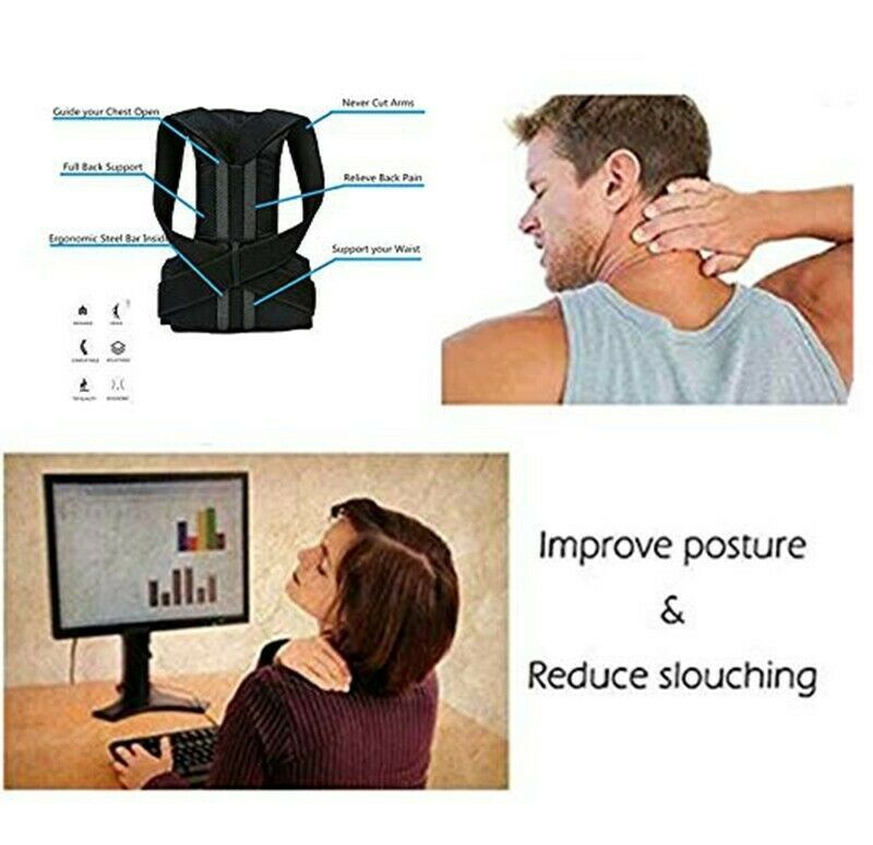 Back Posture Corrector Belt Men Women Straightener Brace Support Orthopedic Vest