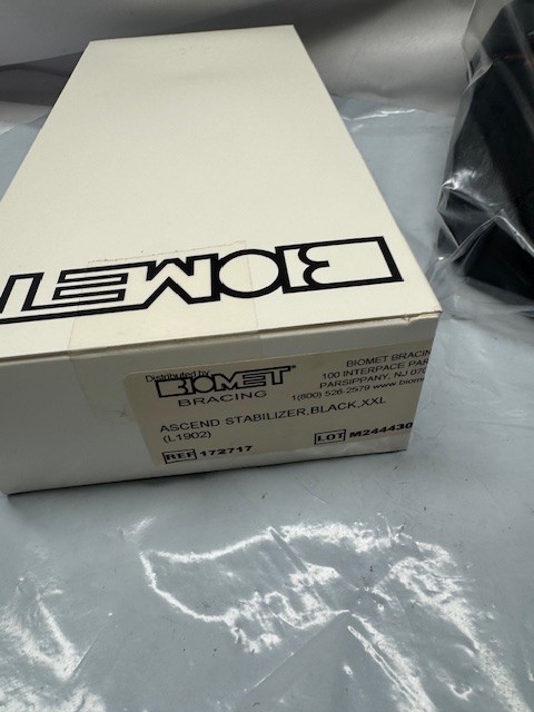 Biomet Ascend Lace Up Ankle Stabilizer -Adult XXL-Black #L1902*New-Box Damage