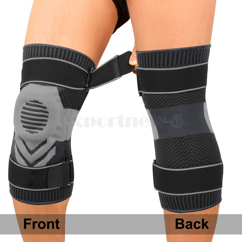 Knee Brace Compression Sleeve Support with Gel Pad Side Stabilizers Patella Wrap
