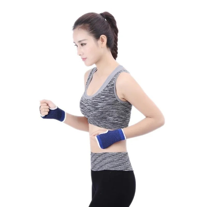 pairBlue ElasticatedPalm Wrist Support 2 Neoprene Brace Arthritis SleeveBandage