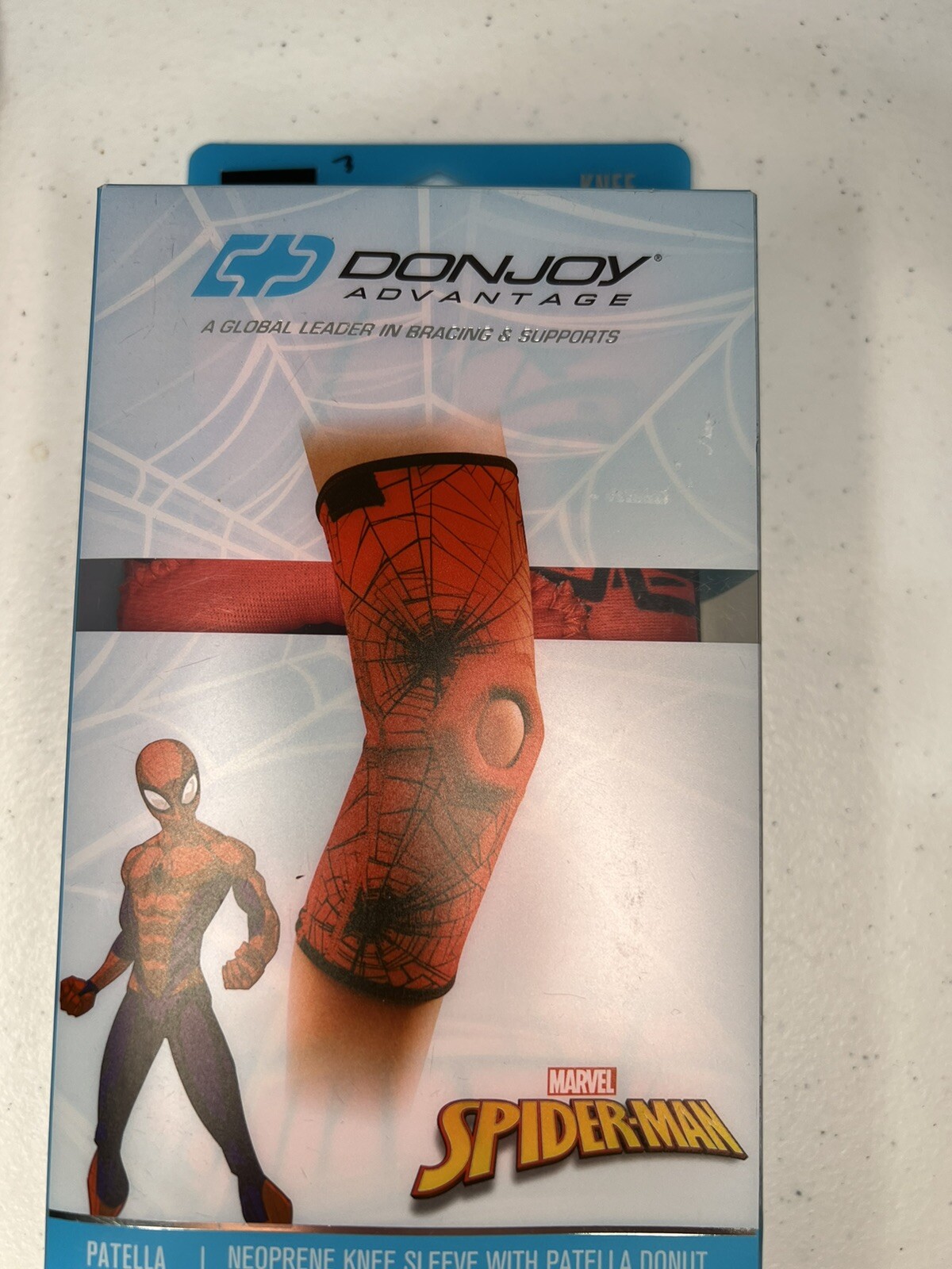 Marvel Patella Knee Sleeve Youth Spiderman New Mild