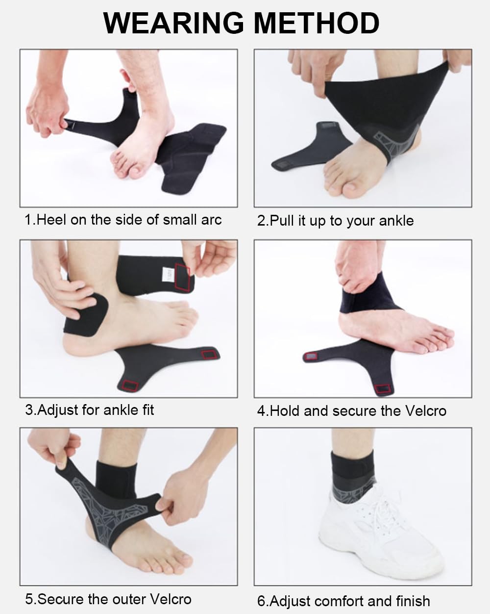 Ankle Brace Elastic Support Compression Sleeve Plantar Fasciitis Pink S/M 2 PCS