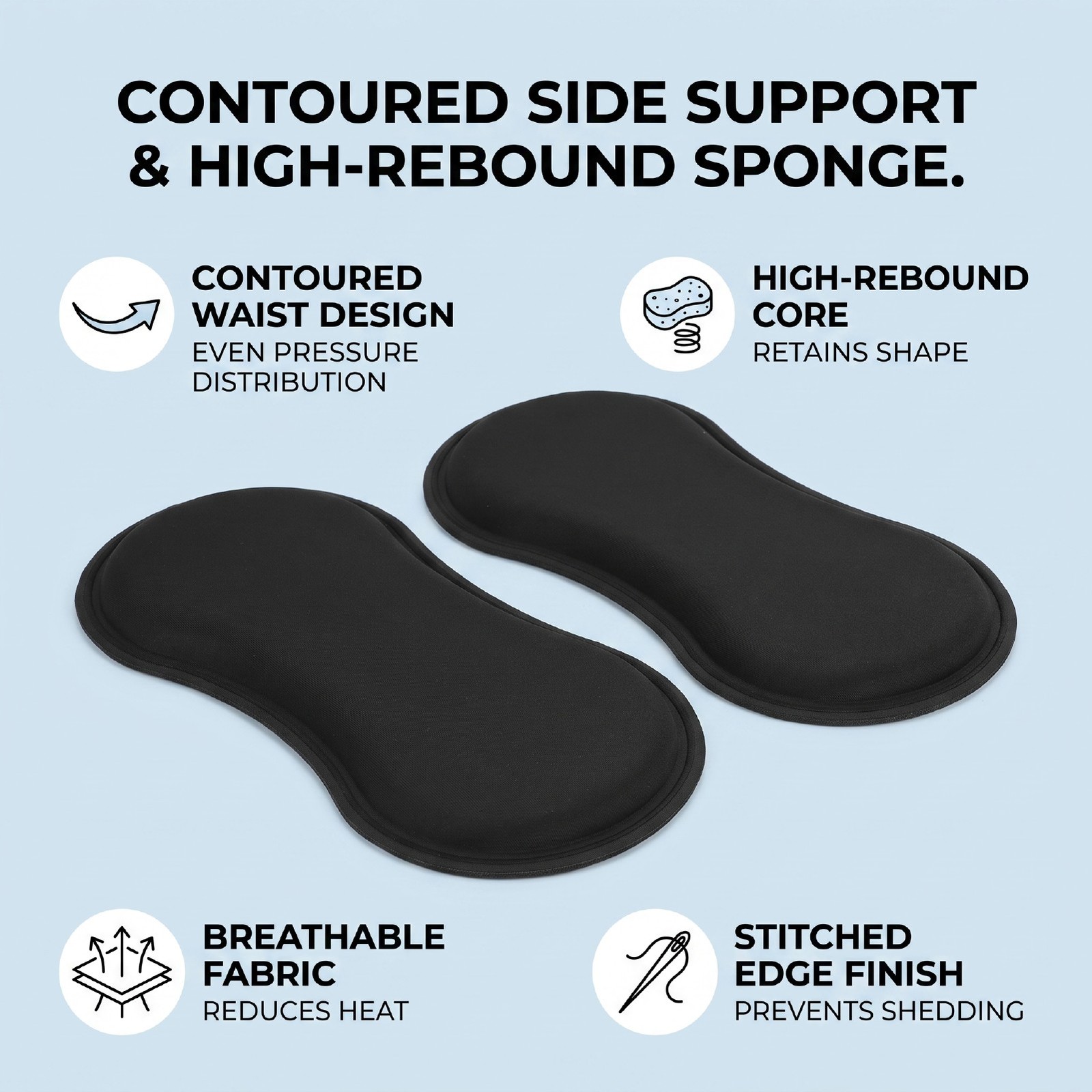 2pcs Abdominal Side Compression Boards High Rebound Breathable Skin Friendly DSO