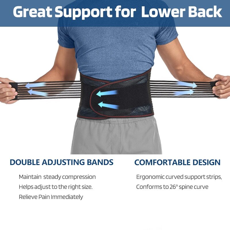 Adjustable Lower Back Brace Lumbar Support Waist Belt For Men /Women Pain Relief