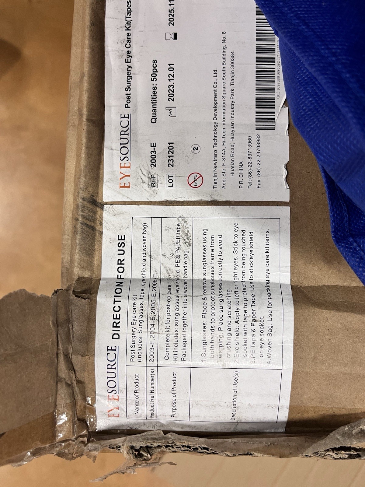 Post Surgery Eye Care Kit Box Of 50 Qty