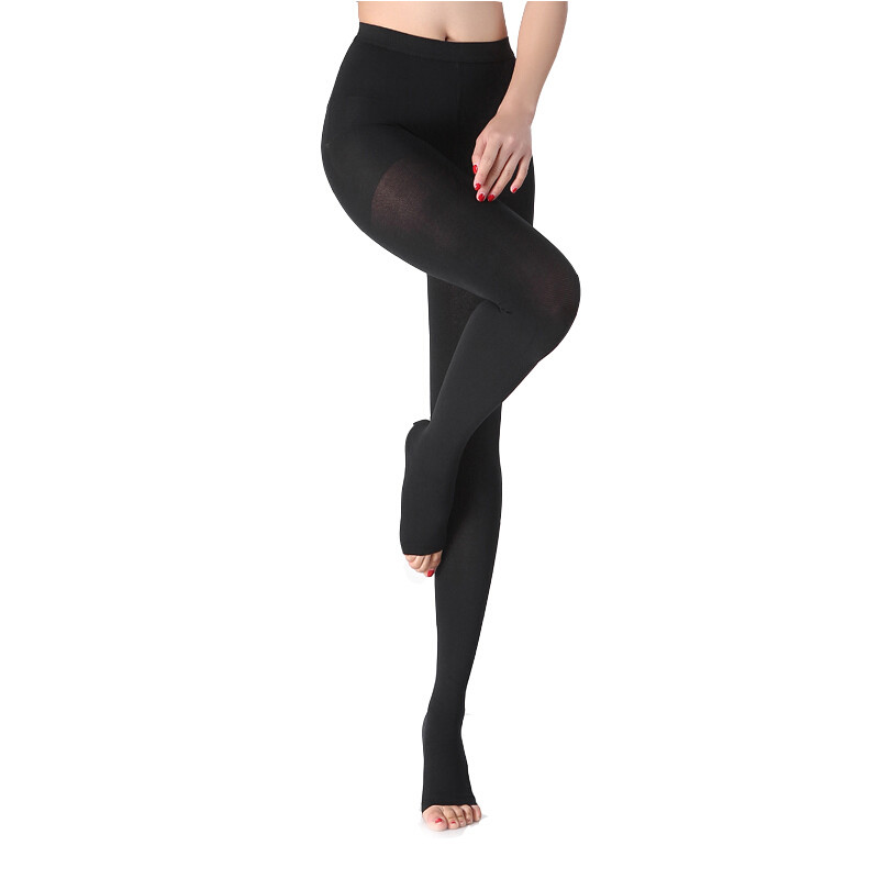 Women Men Compression Pantyhose 23-32 mmHg Varicose Flight,Open Toe Stockings