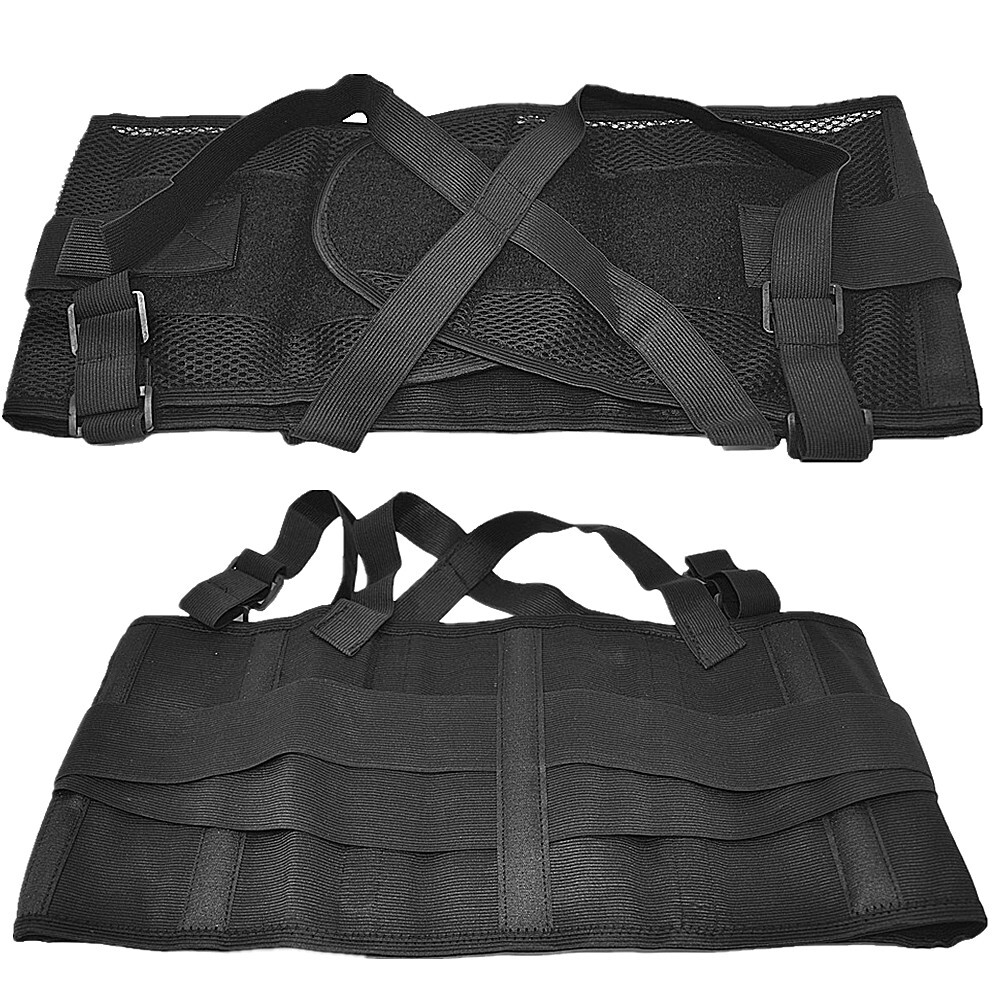 2 Pack Weight Lift Lumbar Lower Back Waist Support Belt Brace Suspender Work