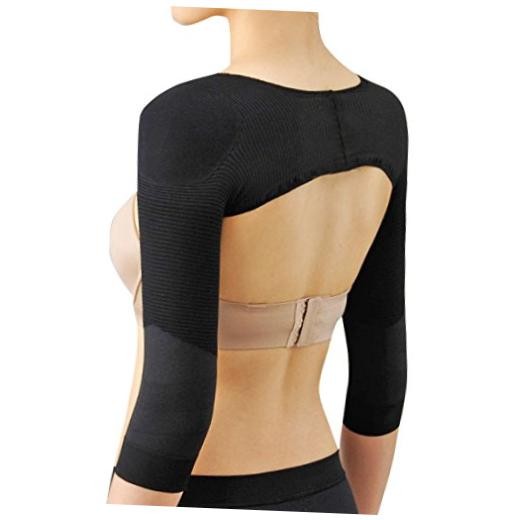 Women’s Slimming Arm Shapers Back Shoulder Support Wrap Black XL(fit US M )
