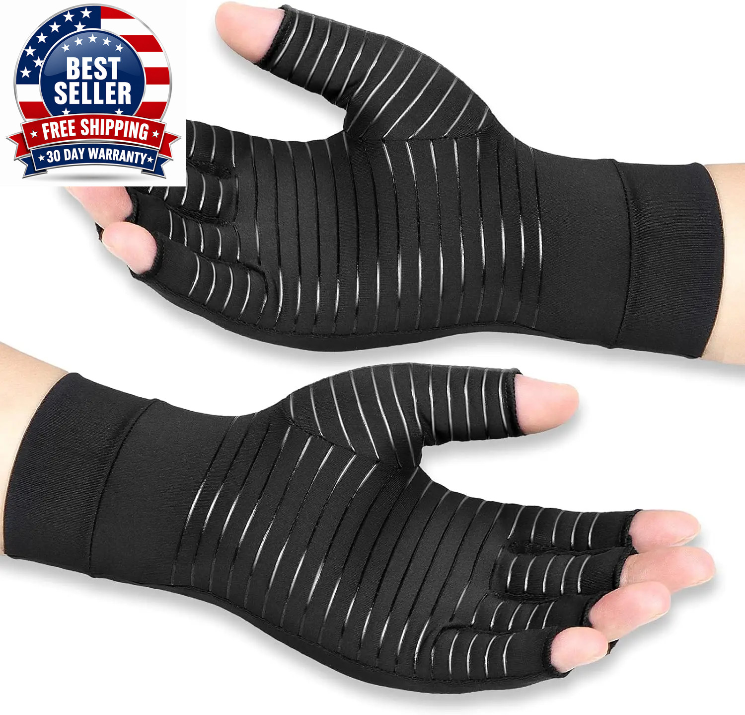 Copper Arthritis Gloves for Hand Pain Relief, Rheumatoid Osteoarthritis, Swellin