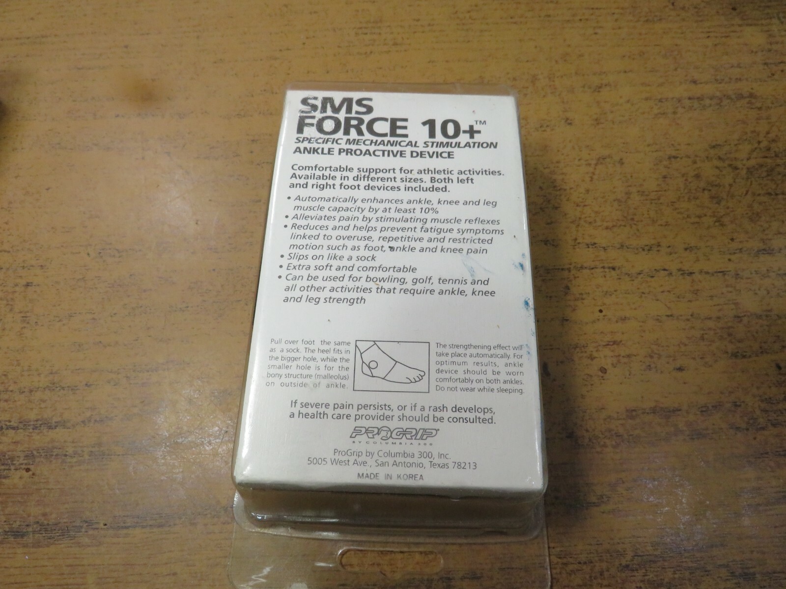 sms force 10+ Pro Grip Ankle Proactive Device Right & Left Size Medium