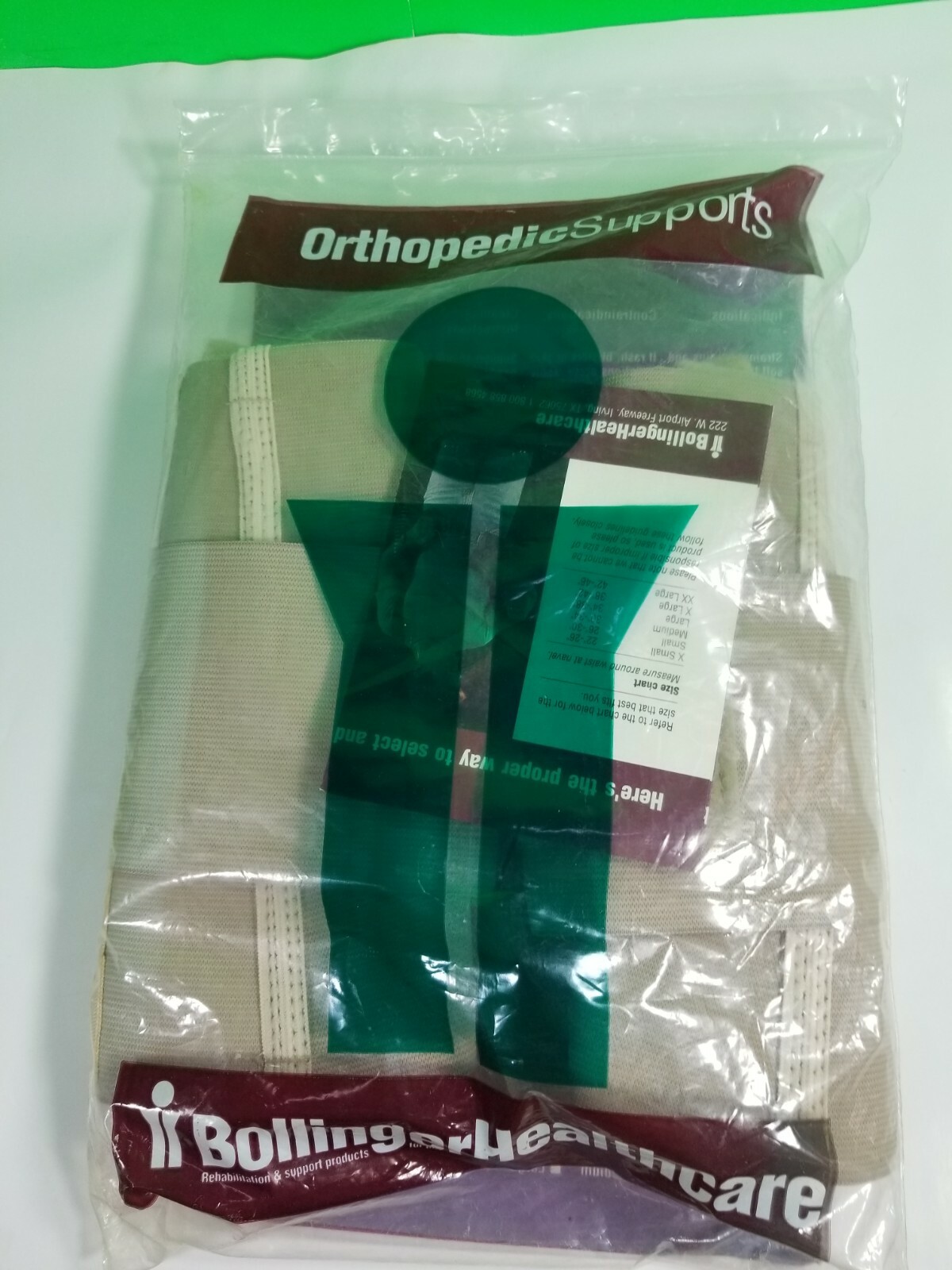 Bollinger Healthcare Orthopedic 2-IL Saturn Back Lumbar Support size M. (R8)