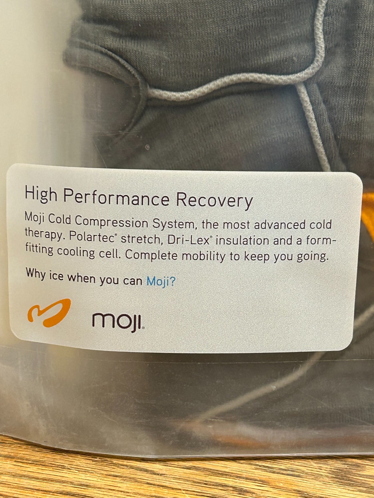 Moji Knee Compression Cold Wrap XL 19.5″ to 22″ Cold Cell not included