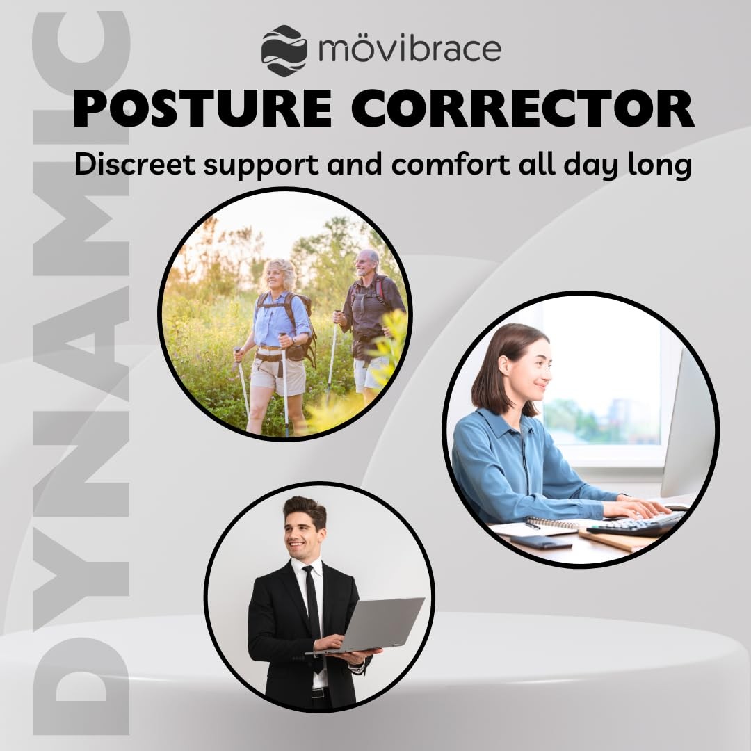 Movibrace Posture Corrector Back Support Brace – Adjustable Shoulder Support