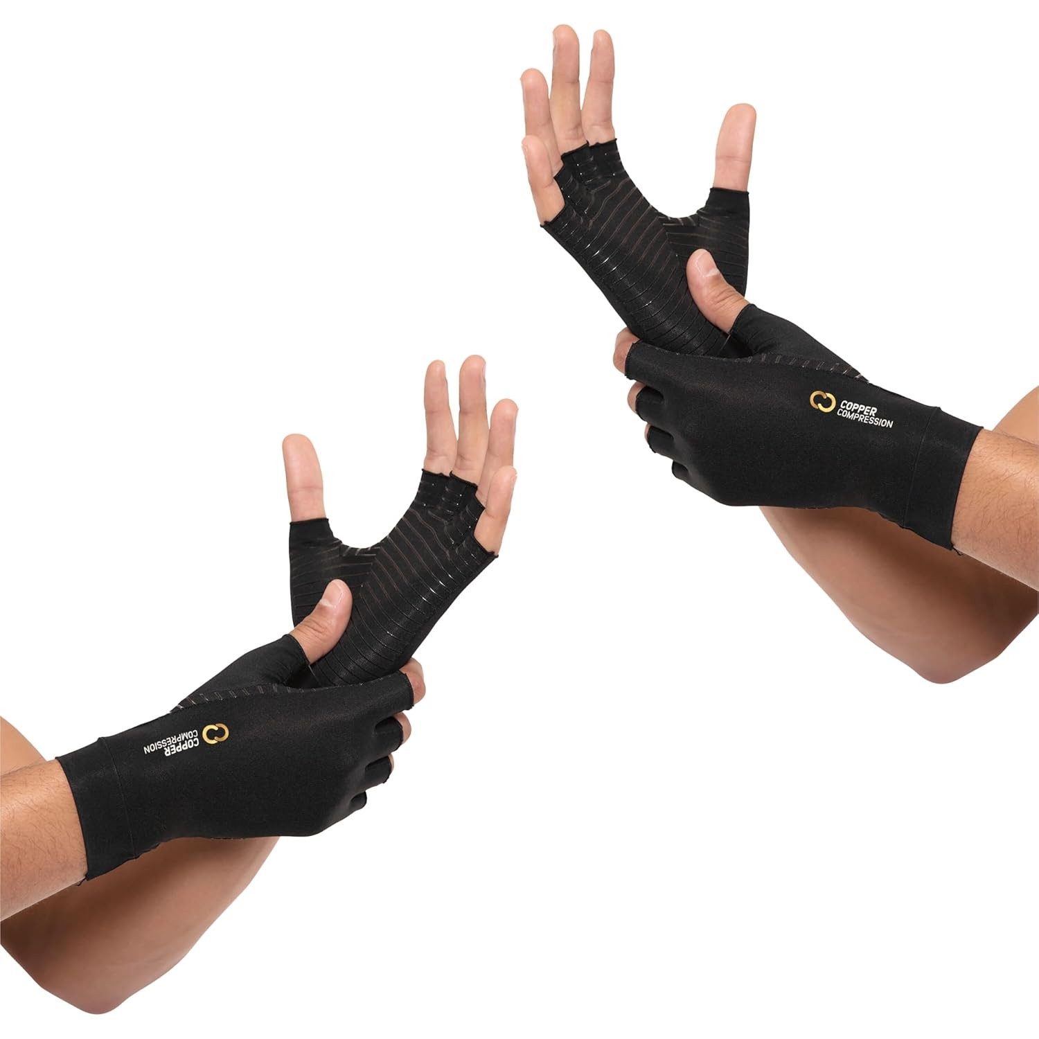 Copper Compression Arthritis Gloves | Fingerless Arthritis Carpal Tunnel Pain Re