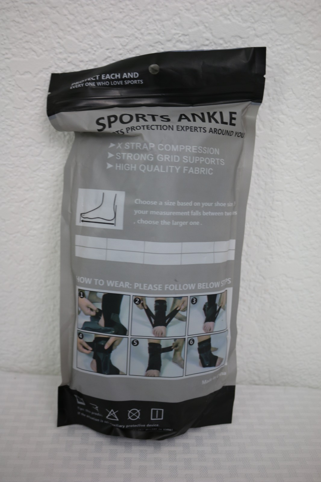 NEW Sports Ankle Brace Adjustable Support for Sprained Ankle Size XL Unisex