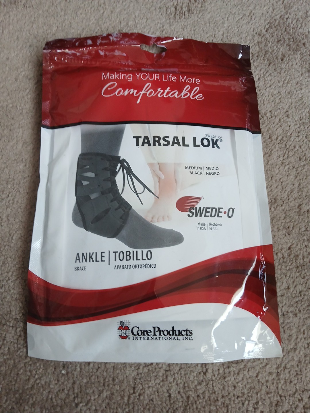 FLA Orthopedics Inner Lok 8 Swede-O Ankle Brace, Size Medium