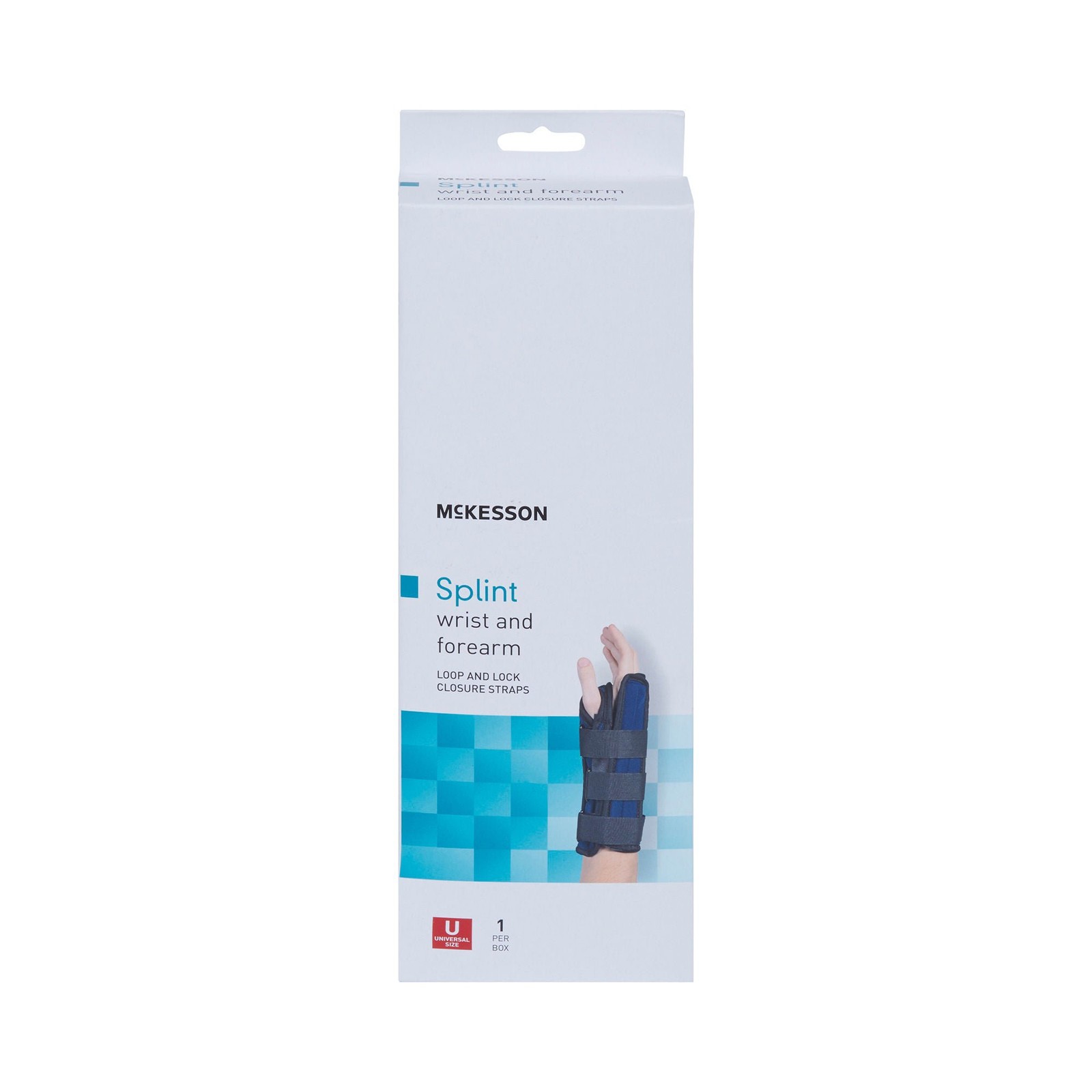 McKesson Hook and Loop Strap Wrist / Forearm Brace for Right Hand 155-79-87050