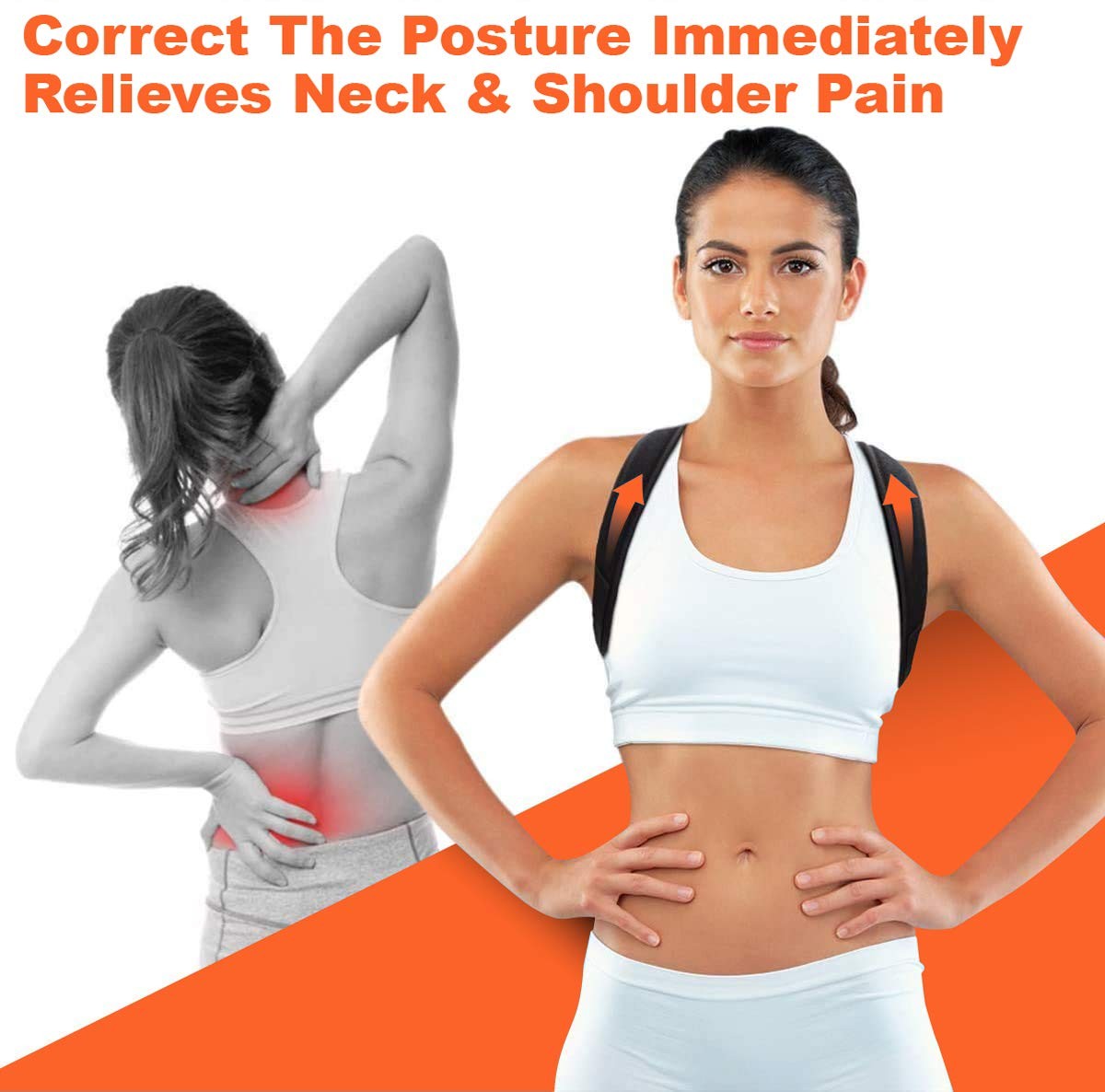 FY Posture, Posture Corrector for Men and Women 25-50 Inch (Pack of 1), black