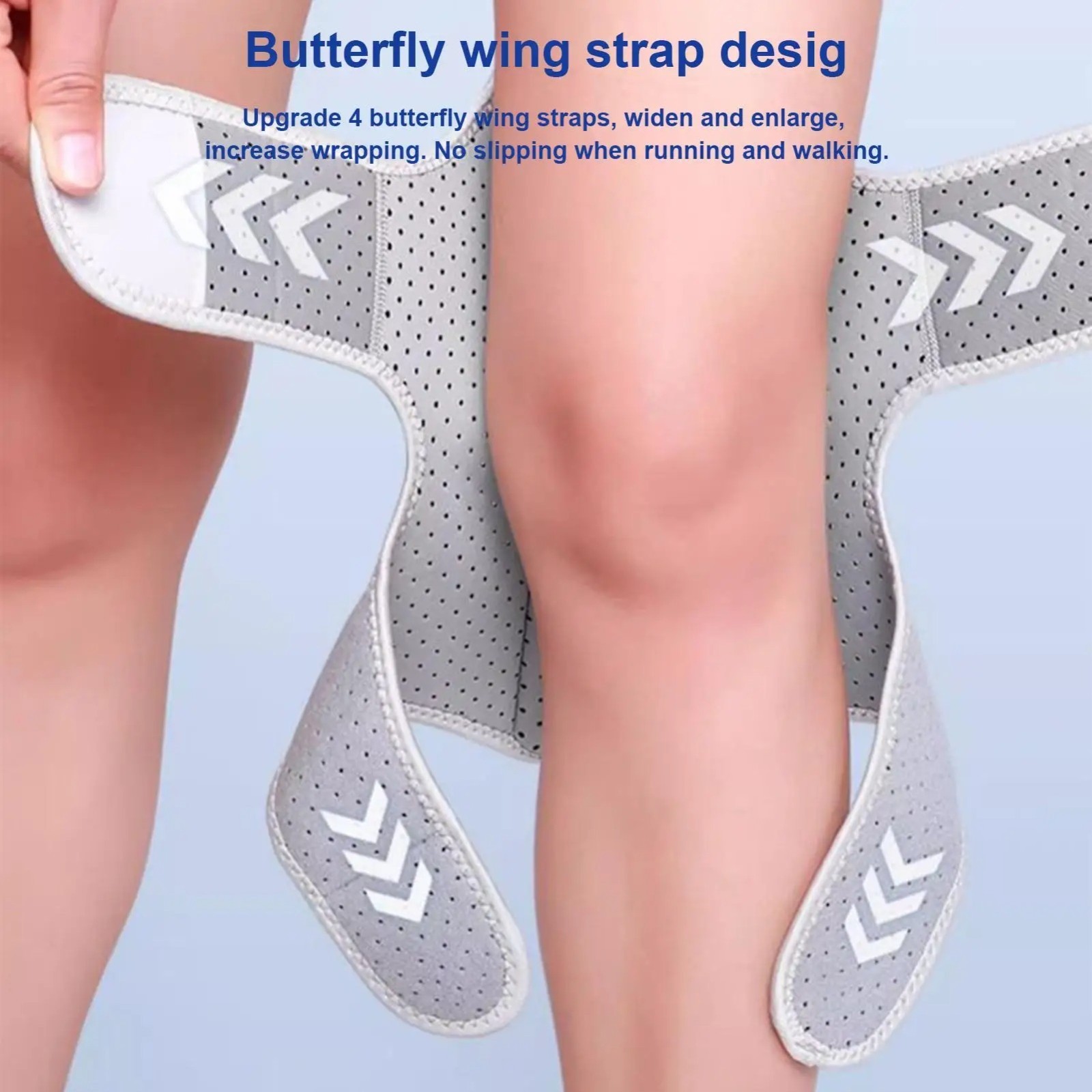 Hinged Knee Brace Compression Sleeve Joint Support Open Patella Stabilizer Wrap