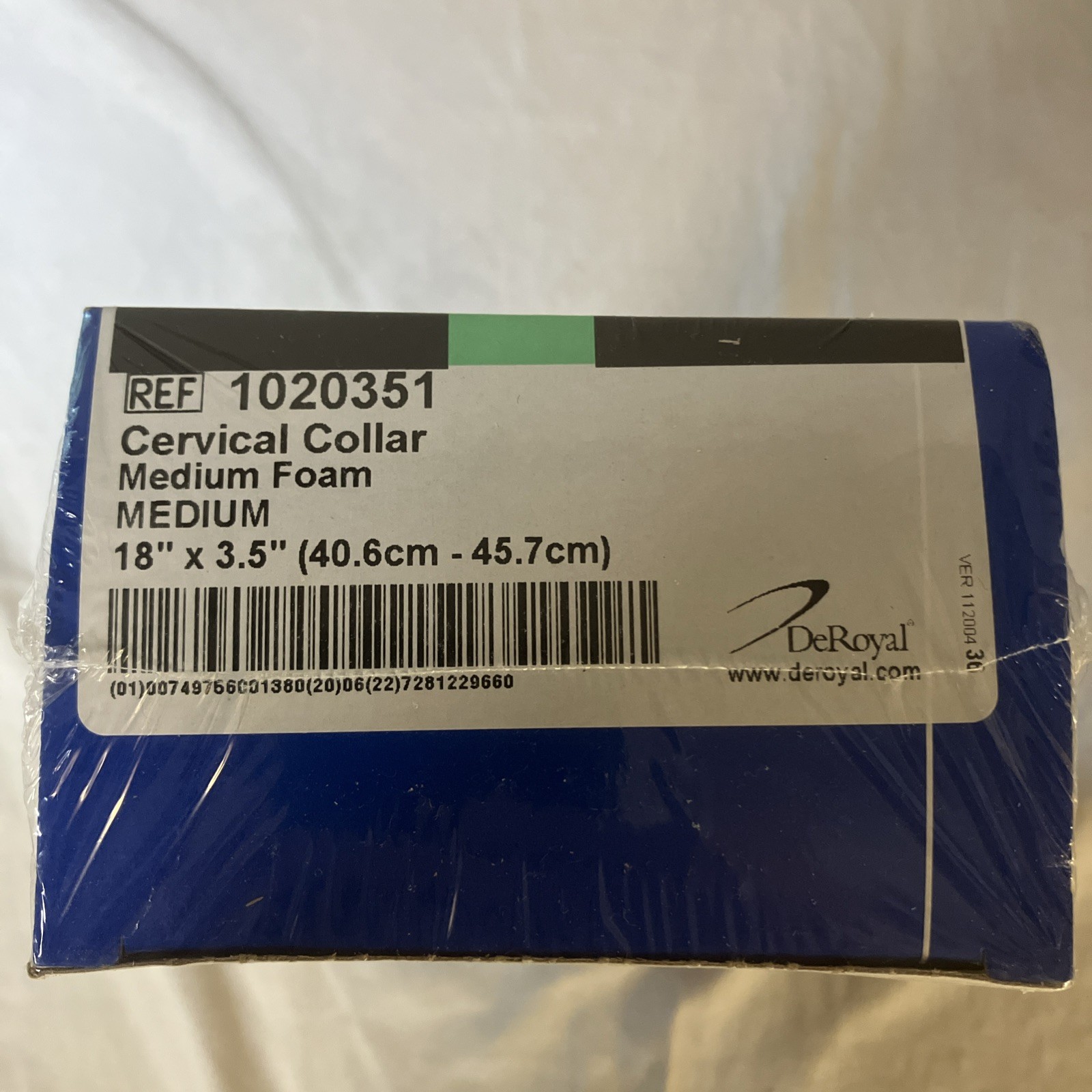 DeRoyal Cervical Collar Medium Foam Size Medium 1020351 NIB Free Shipping!
