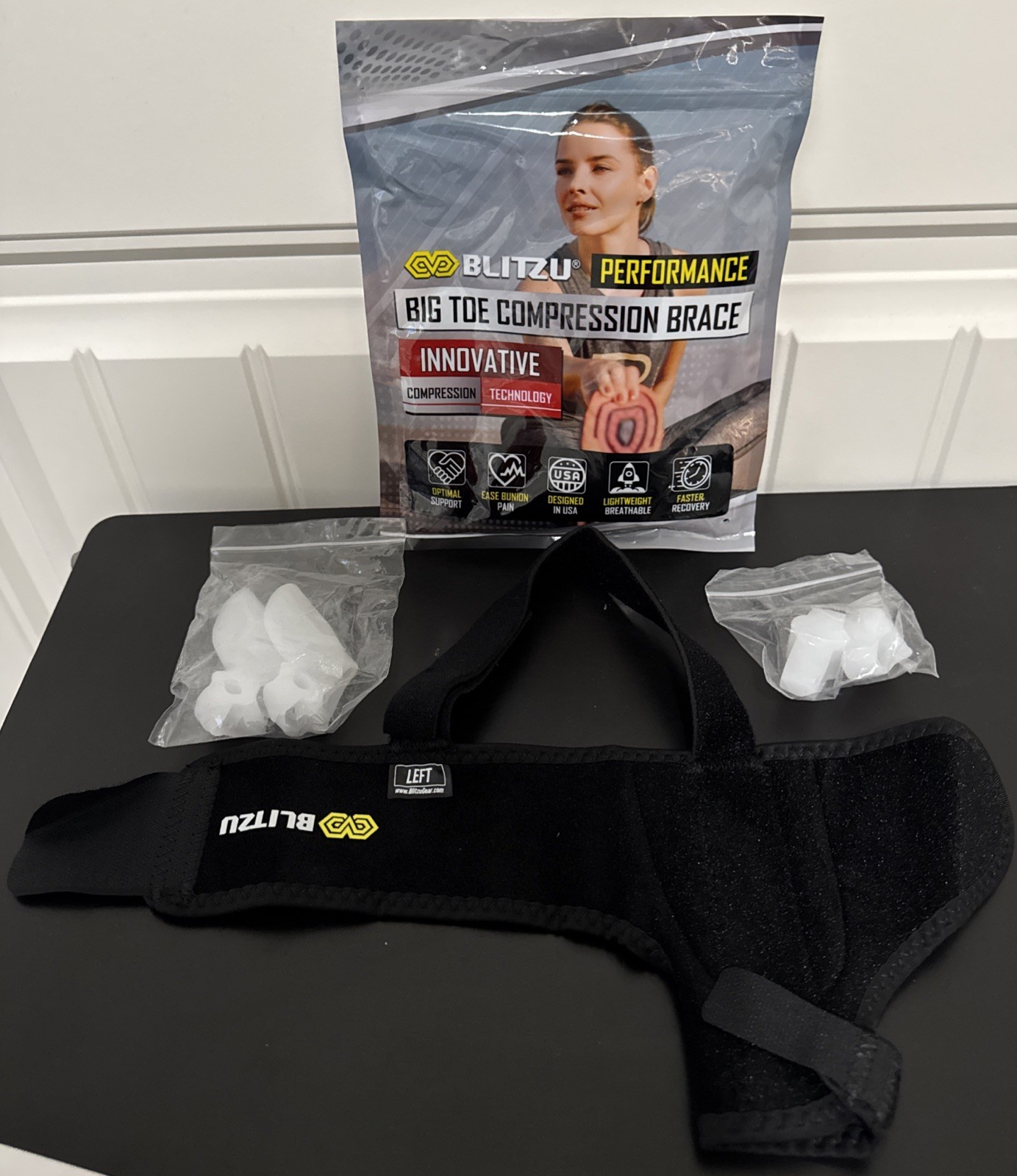 Big Toe Splint Bunion Corrector Compression Support Brace for Women & Men (Left)