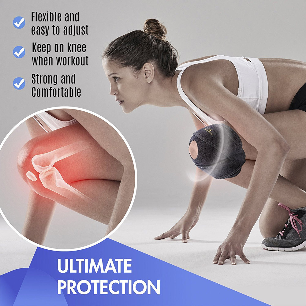 Knee Support Patella Stabilizer Strap Band Tendon Brace Joint Pain Sport Gym