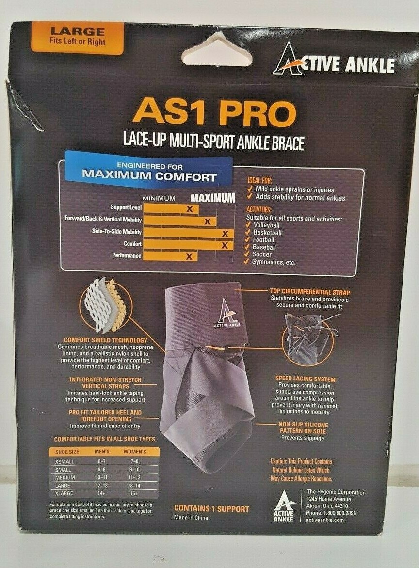 Active Ankle AS1 Pro Lace Up Ankle Brace Large