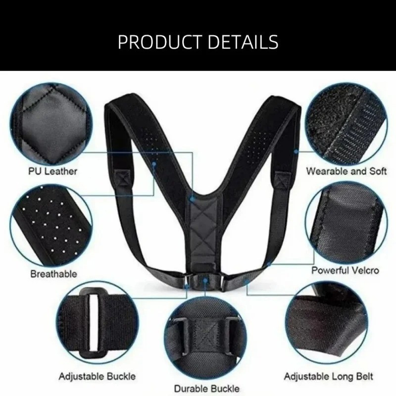 Adjustable Posture Corrector Back Shoulder Support Correct Brace Belt Men Women