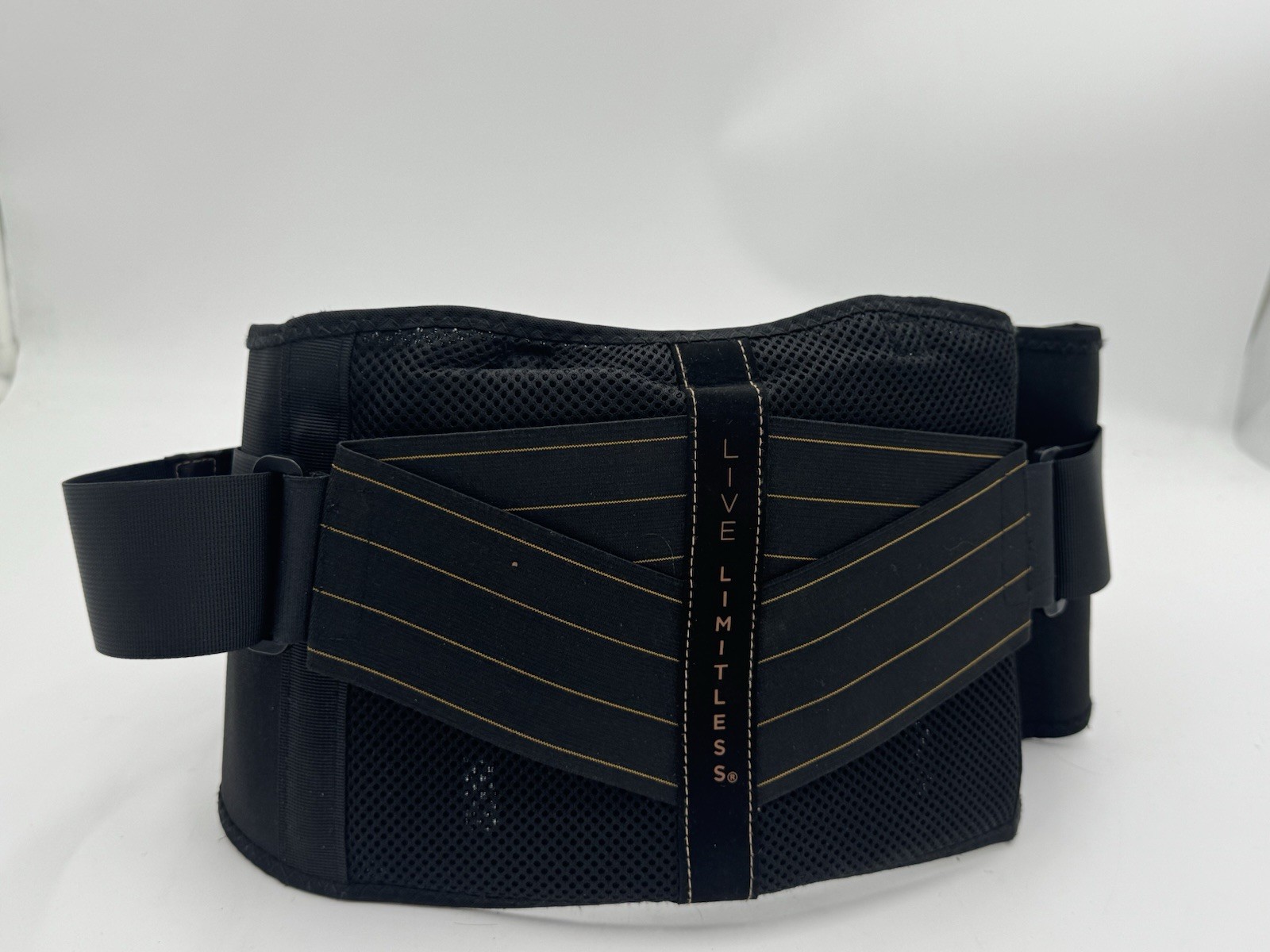 COPPER FIT BLACK LOWER BACK BRACE LIVE LIMITLESS- ONE SIZE FITS MOST 30″-50”