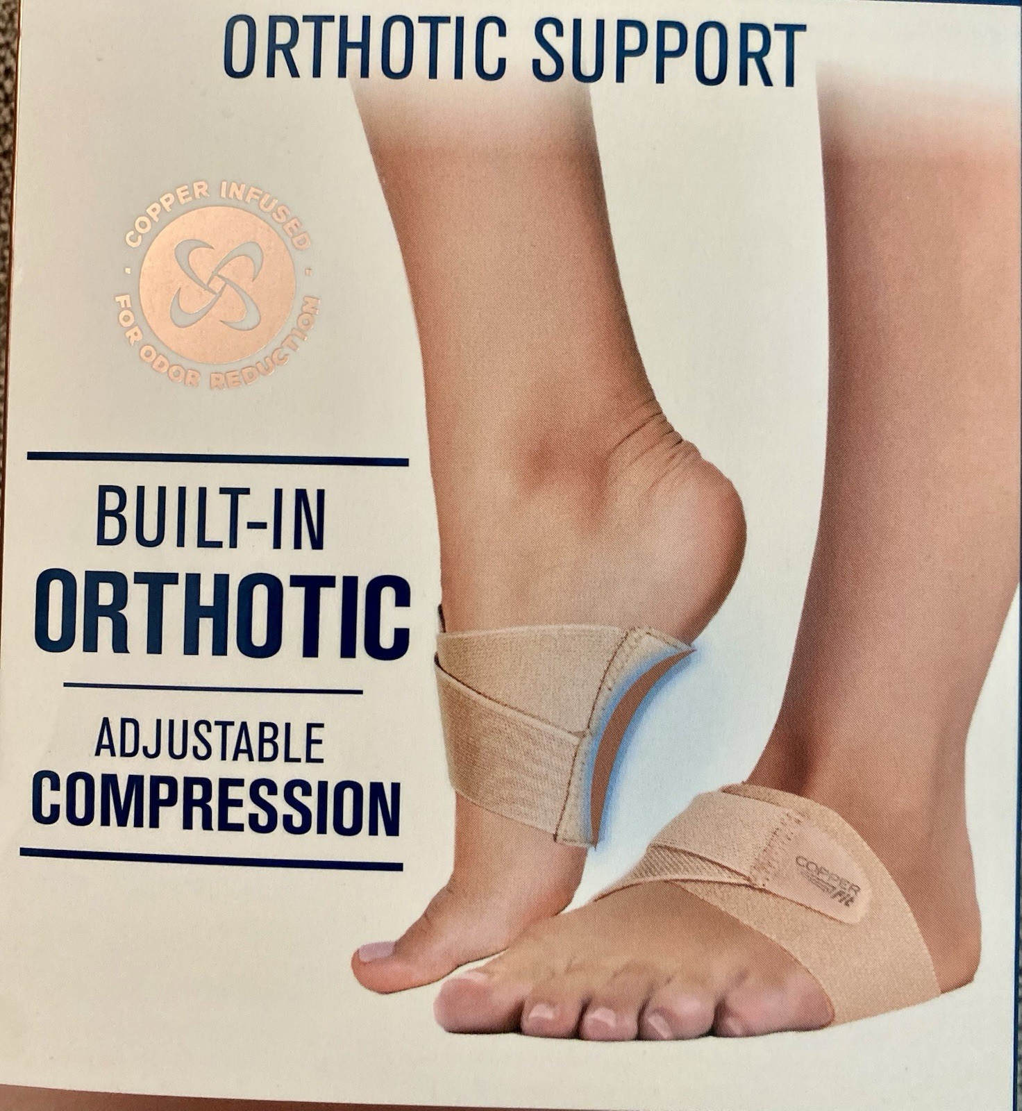 Copper Fit Health + Arch Relief Plus Orthotic Support One Size