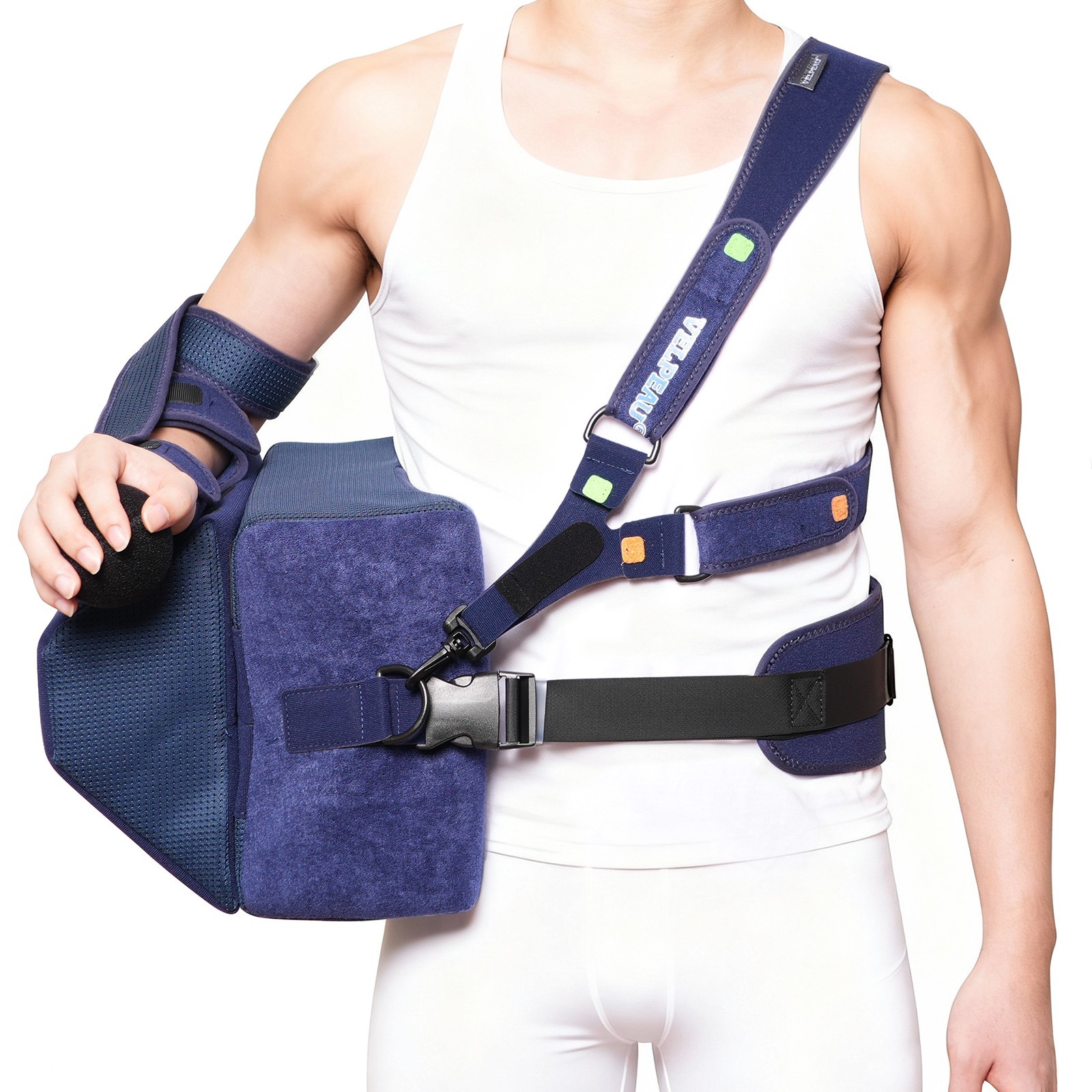 Velpeau Shoulder Abduction Sling with Removable Pillow & Exercise Ball