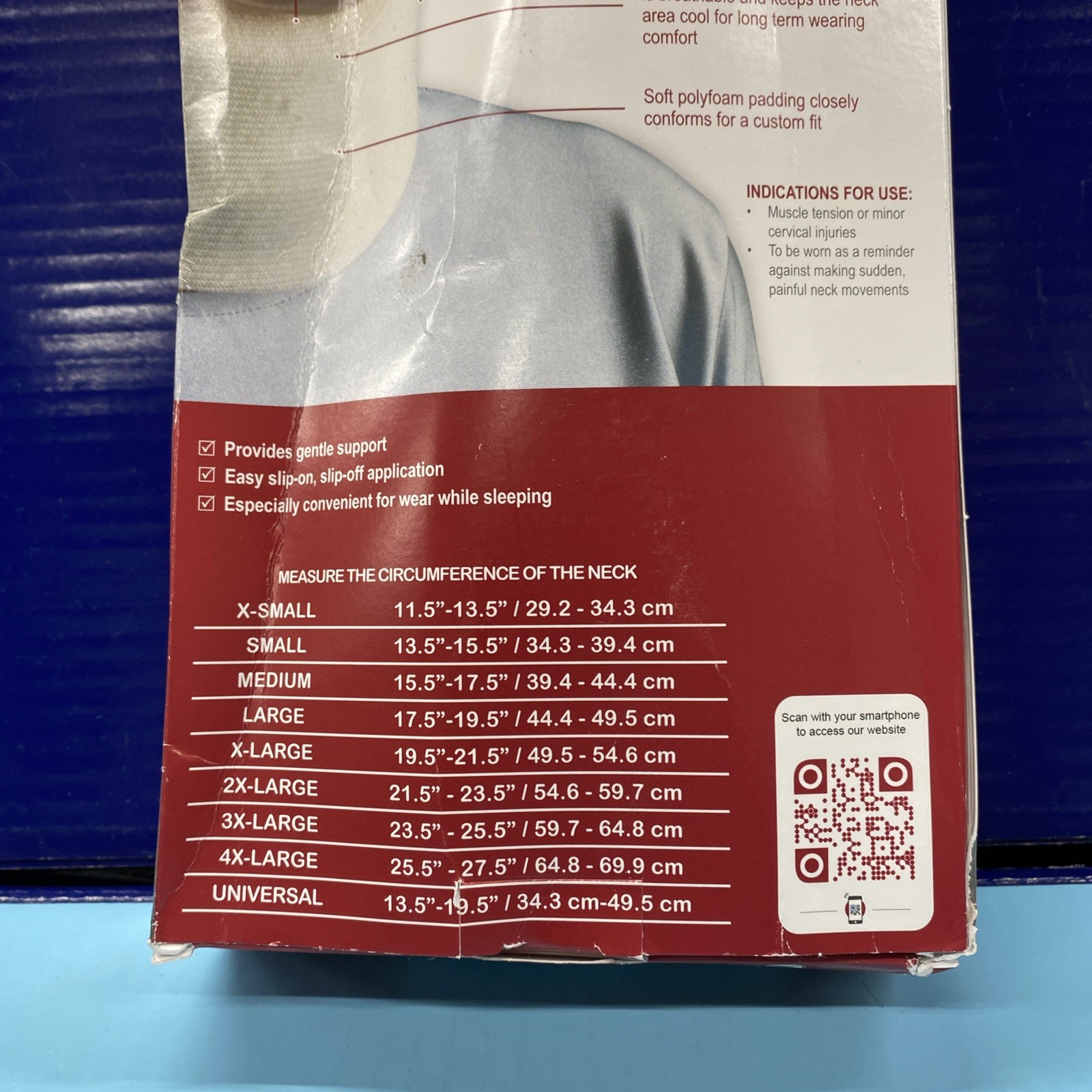 OTC Cervical Collar, Soft Foam, Neck Support , Black – Medium -Damaged Box
