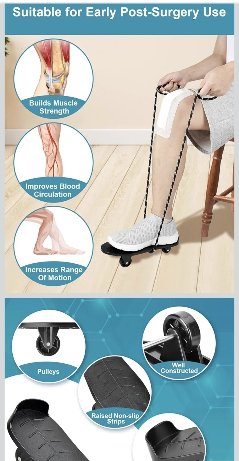 Knee Glide for Knee Replacement Recovery Aids Kit Knee Therapy Exercise Strength