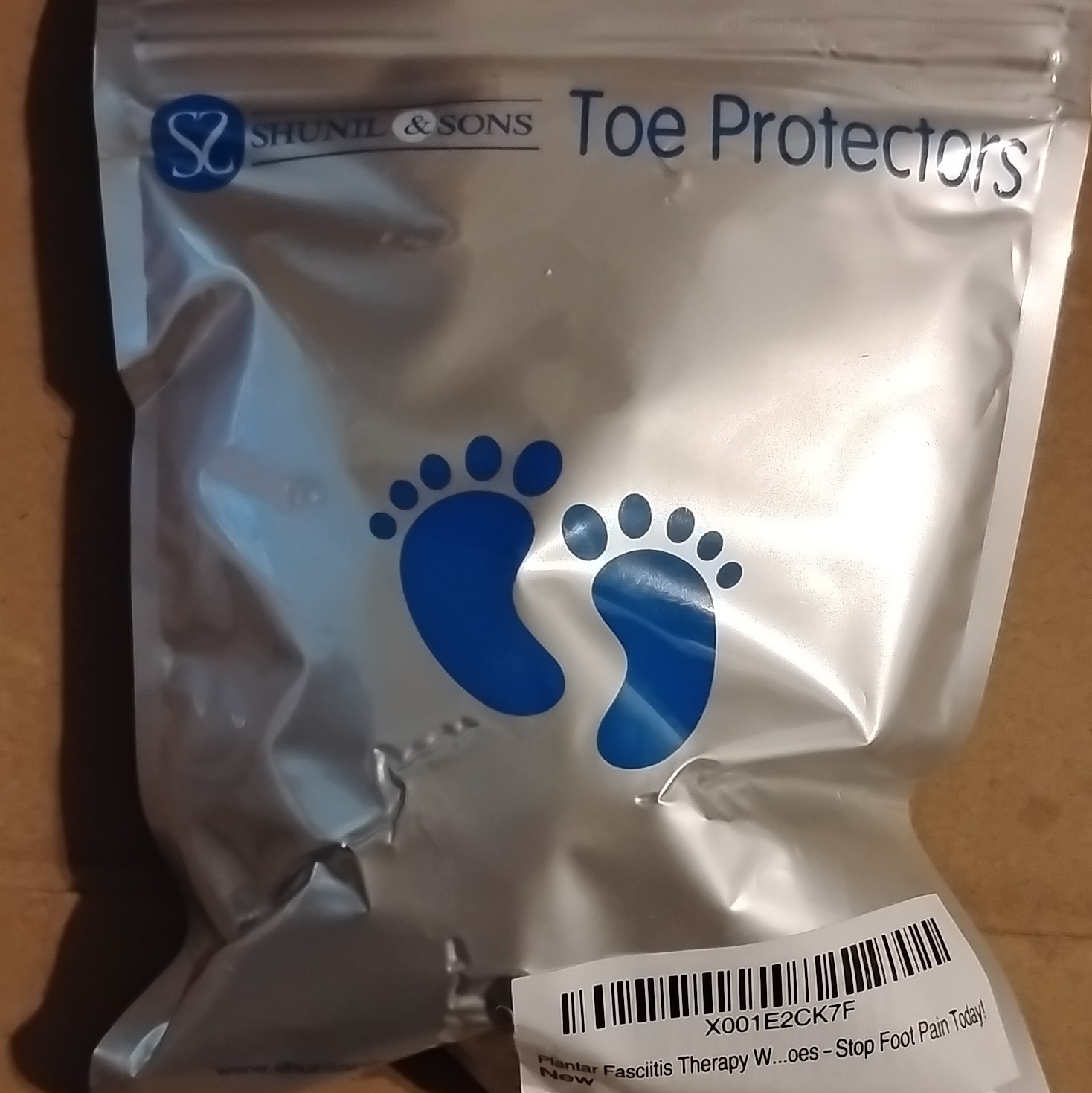 SHUNIL & SONS Toe Protectors Blue Silver for Bunion Relief, Hammer Toes