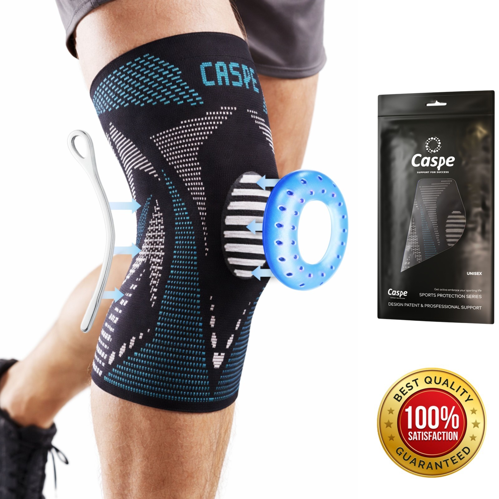 2 Pack Knee Brace Support For Sport Gym Knee Brace for Meniscus Tear Relief Gift