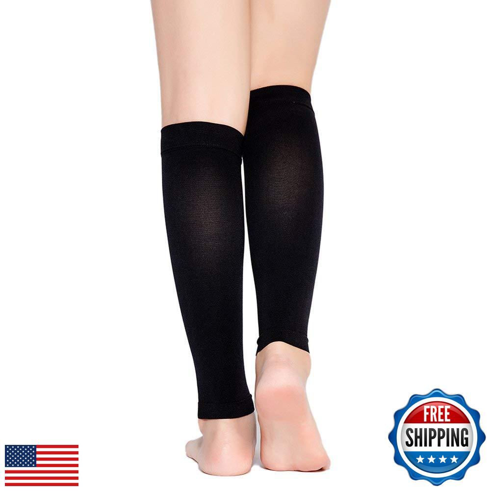 TOFLY® Calf Compression Sleeve for Men and Women, 1 Pair, Footless Compressio