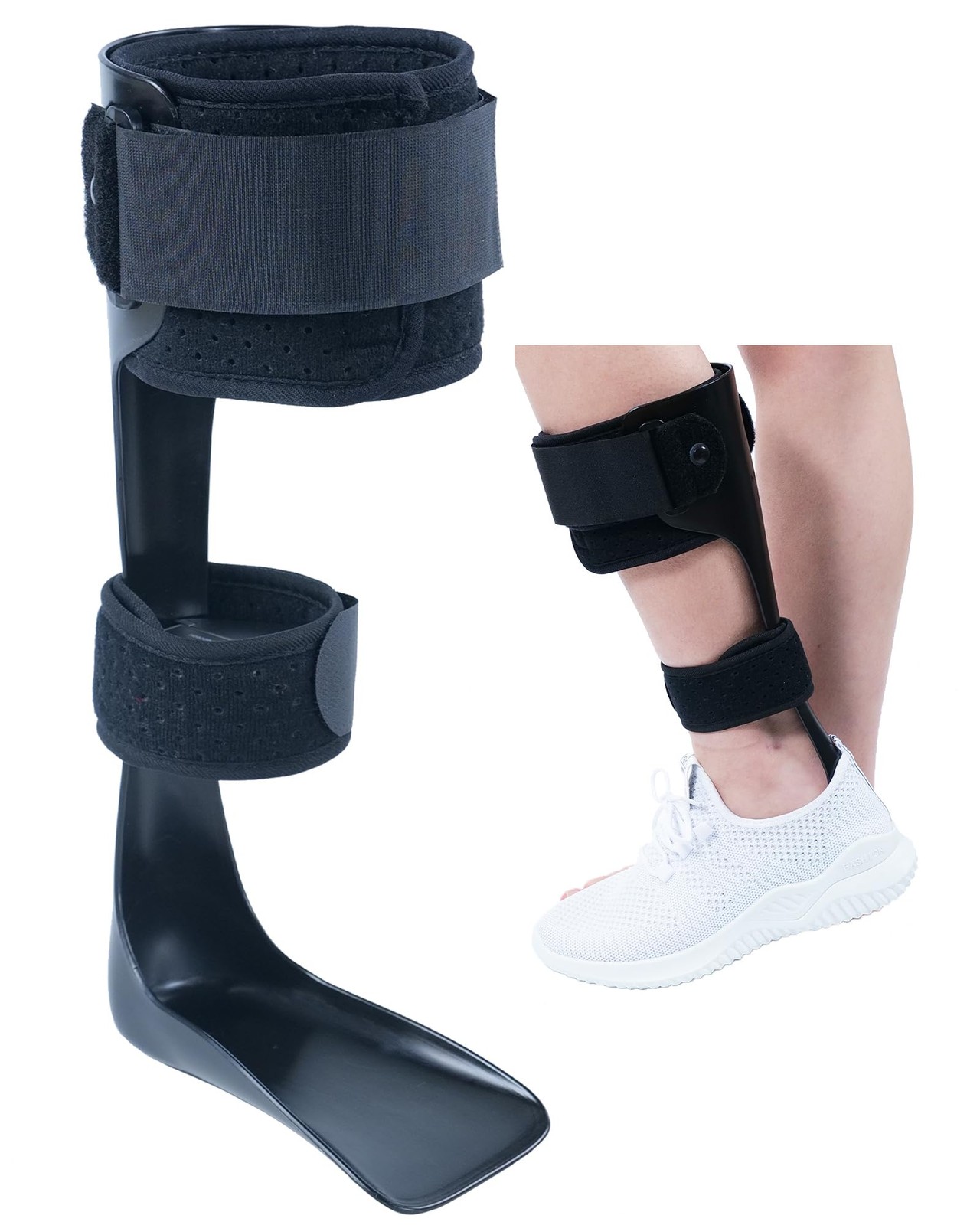 DouHeal AFO Foot Drop Brace, Innovative Half-Foot Design, Medium