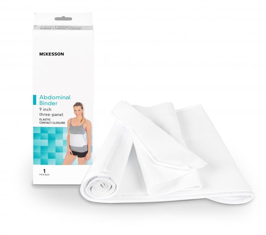 McKesson 3-Panel Abdominal Binder Adult Unisex /Flannel/Cotton 9″ M/L 45-62″ Hip