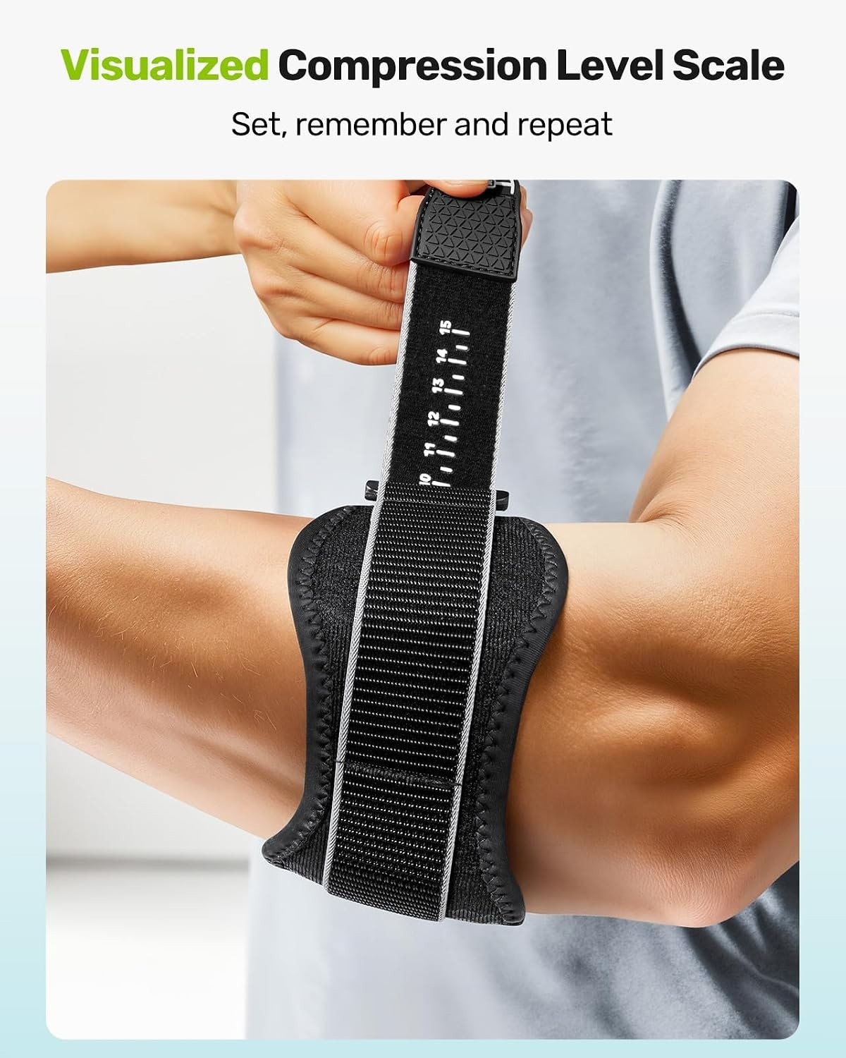 Upgraded Tennis Elbow Brace for Men Women with 2 Silicone Pads, Adjustable Go…