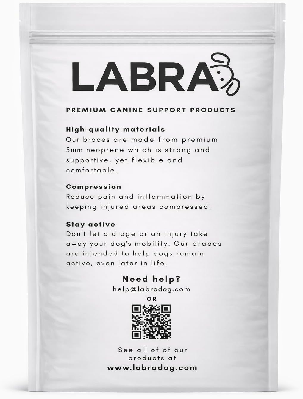Labra Dog Front Leg Brace, Dog Wrist Brace with Adjustable Straps