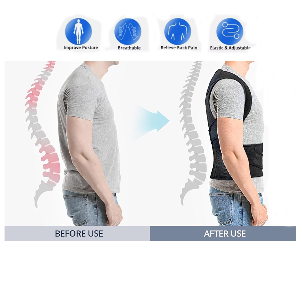 Back Posture Corrector Shoulder Straightener Brace Neck Spine Support Men Women