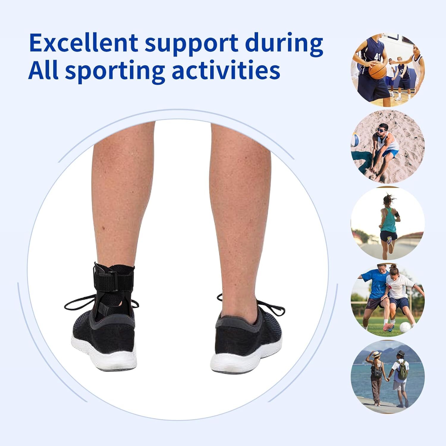 Drop Foot Ankle Brace Support Compression Guard Sprain Stabilizer Pain Relief