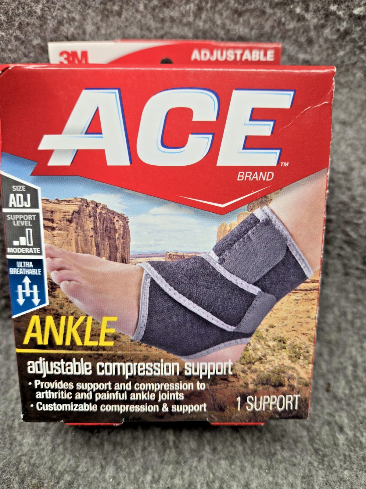 ACE Compression Adjustable Ankle Support Neoprene Left or Right Foot New in Box