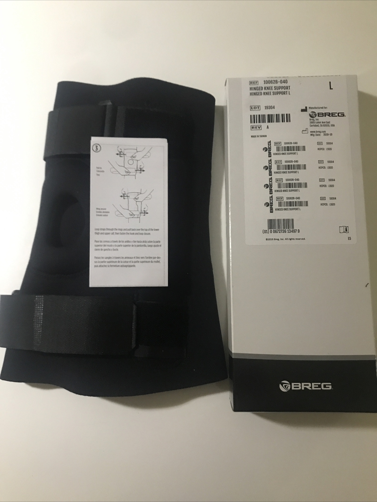 Set of 2 🇺🇸Breg Size L- Hinged Knee Support-100628-040 New