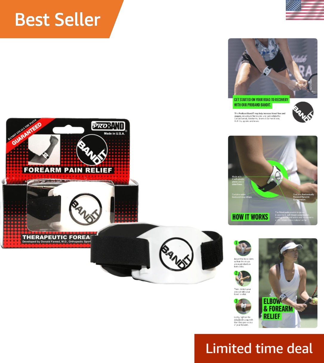 Anatomically Designed Bandit Arm Band – Effective Pain Relief for Everyday Use